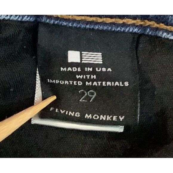 Flying monkey platinum jeans Women's Size 29 Skinny Embroidery Flower Distressed - Picture 11 of 13